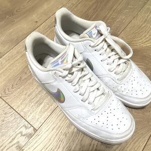 Nike court vision holographic metallic swish